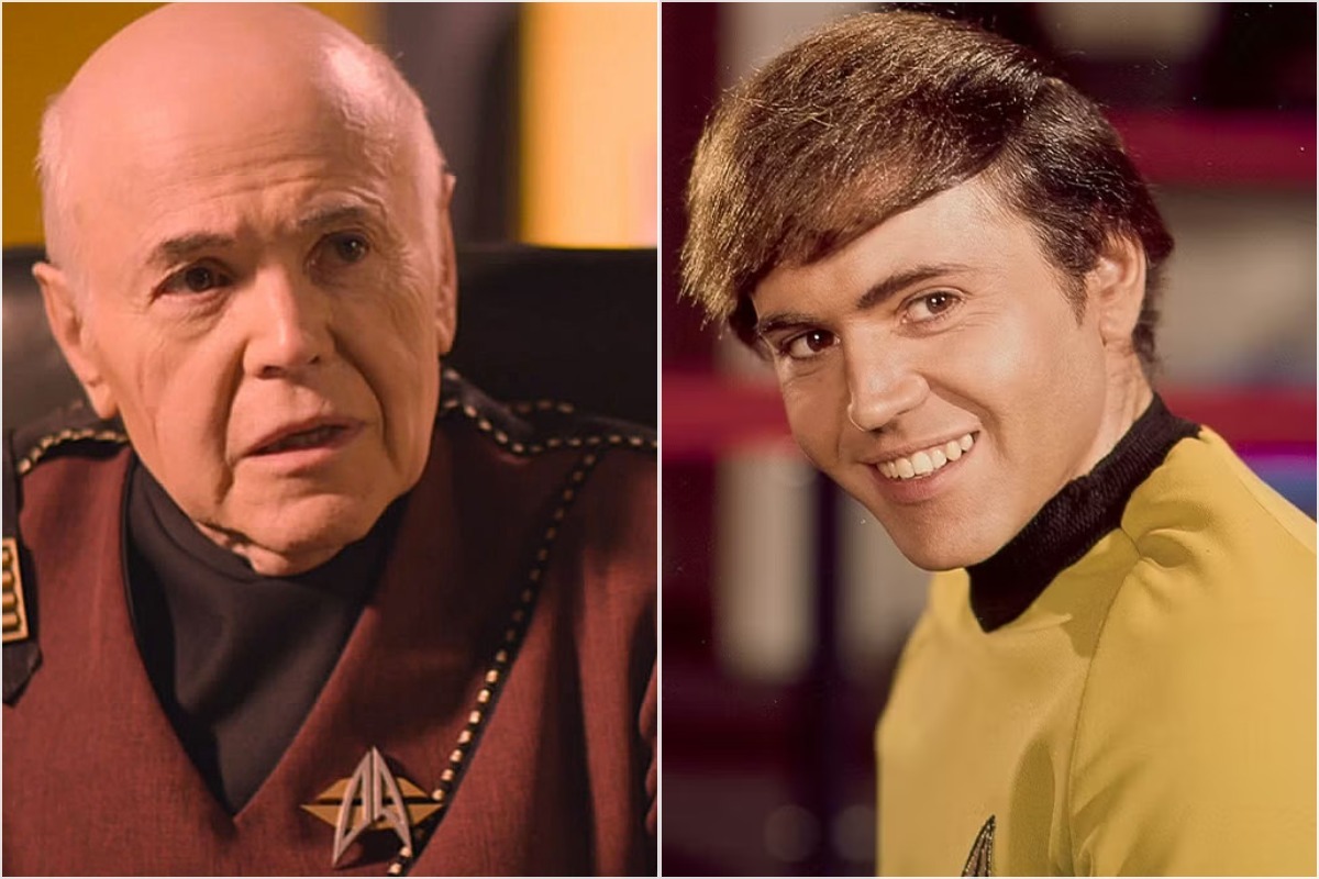 Walter Koenig, pictured in his Star Trek Starfleet uniform, died of natural causes at his North Hollywood home on Sunday aged 90, having appeared in 36 of the original series' 50 episodes.
