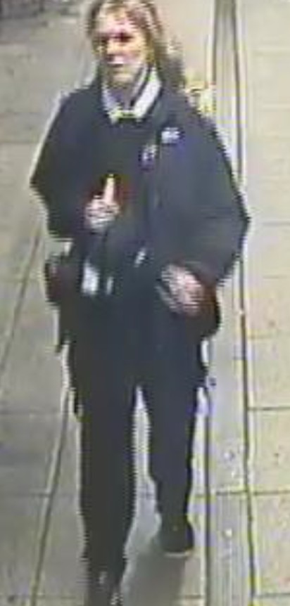 A CCTV image of the woman British Transport Police are hunting after she accused a father of kidnapping his own daughter before fleeing West Ham station ahead of officers' arrival.