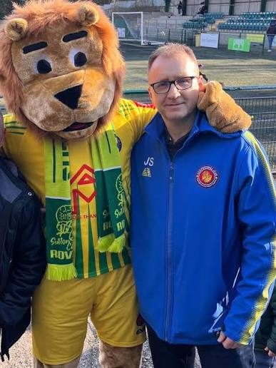 Justin Salmon, president of Sutton Common Rovers FC, whose garden structure in Coulsdon — complete with a TV, bar and electric doorbell — was ruled by a judge to be an unlawful "entertainment area," not a pergola.