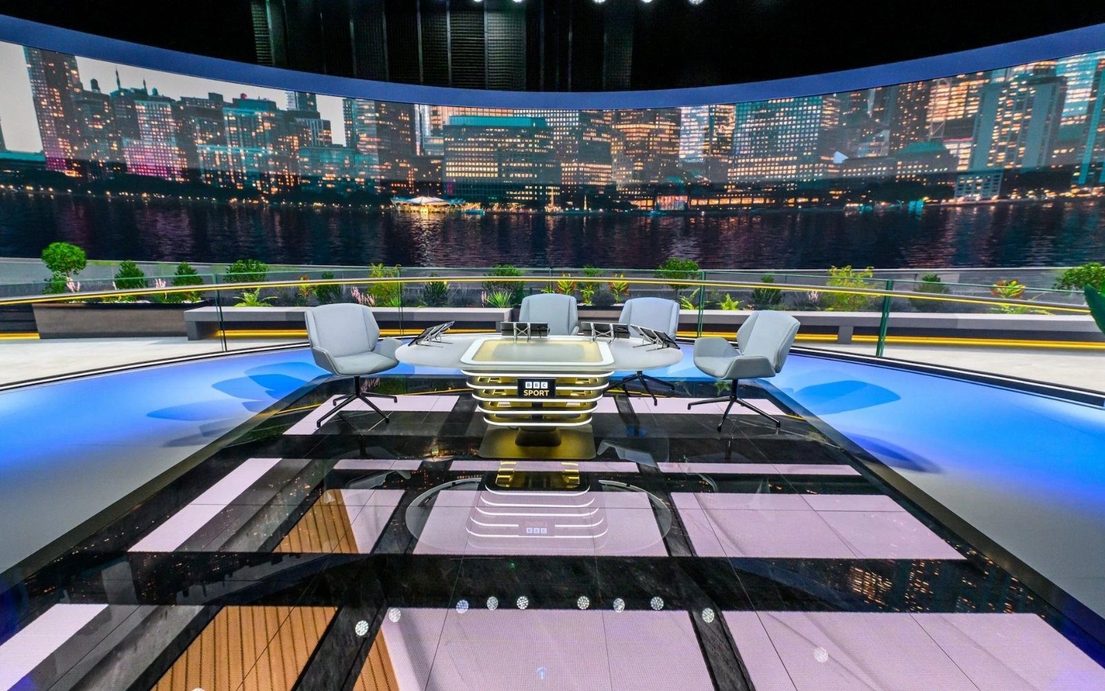 The BBC Sport studio in Salford, where director Alex Kay-Jelski announced 41 redundancies on Wednesday, scrapping lunchtime and overnight sports bulletins to save £2.5m.