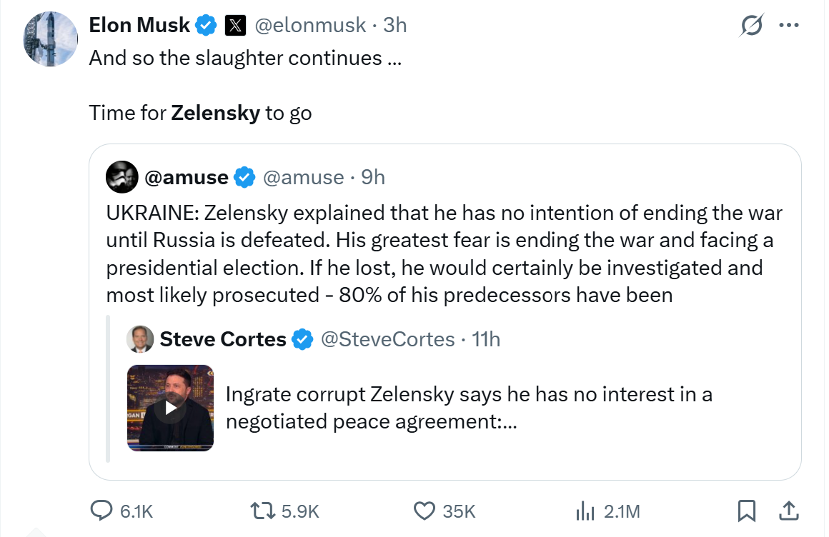 Musk points the finger at Trump over Starshield throttling that Zelensky warns will cost Ukrainian lives