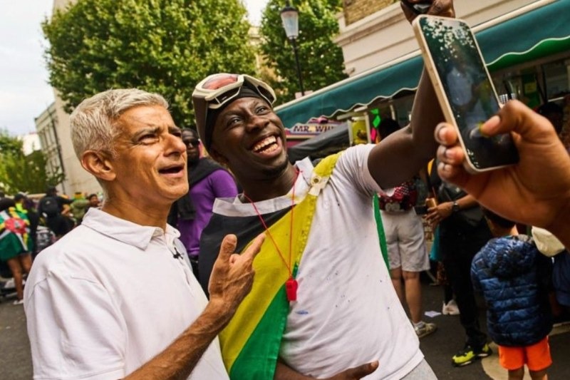 Sadiq Khan at the Notting Hill Carnival. All ten bus routes along Oxford Street will be fully rerouted when his car-free zone takes effect on October 26.