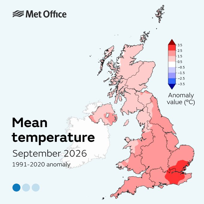 September was UK's joint-fourth warmest on record as 2026 closes in on hottest year in history