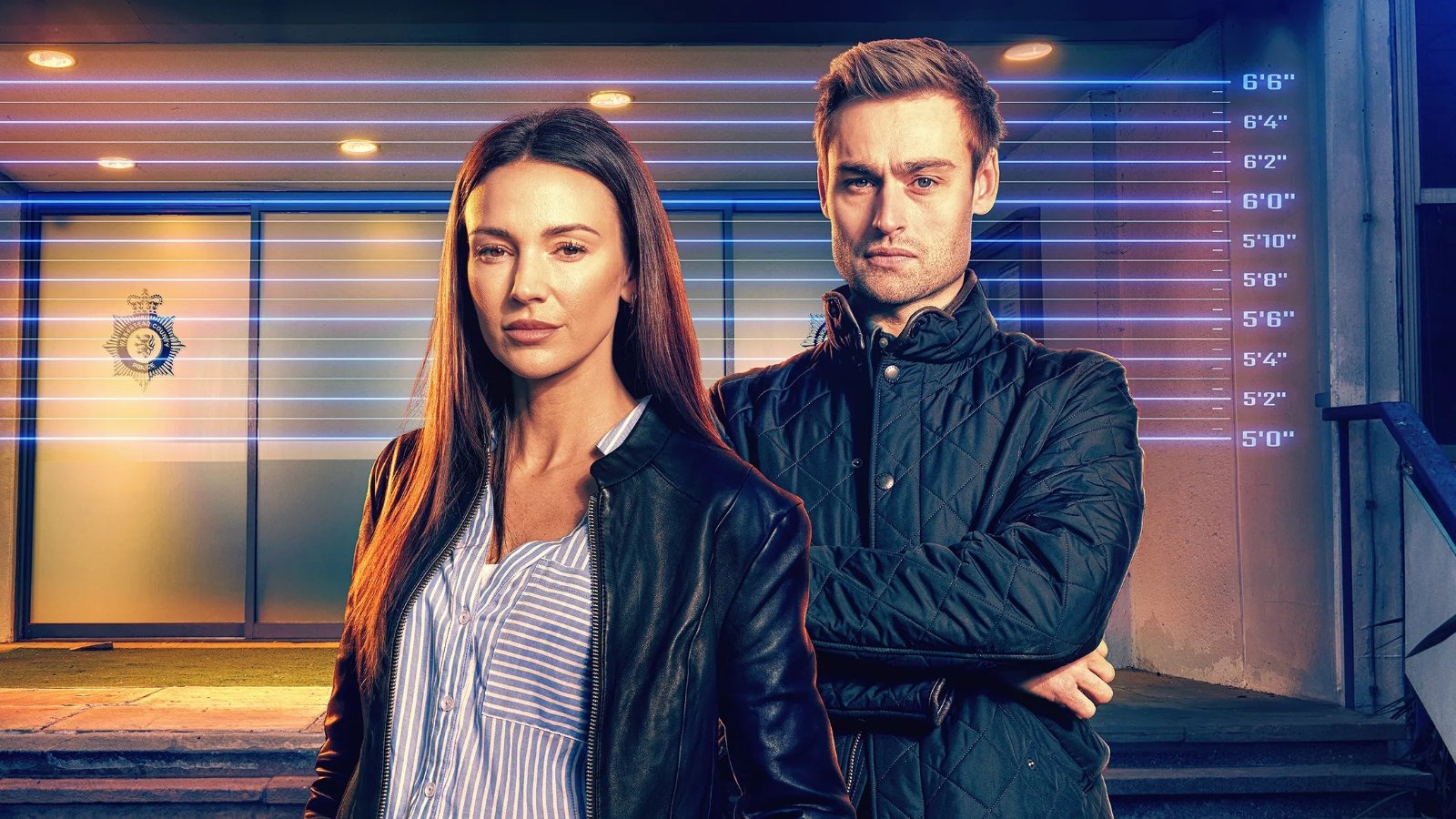 Michelle Keegan and Douglas Booth as the two detective partners at the centre of The Blame, the ITV murder drama whose opening episode sparked viewer speculation that Booth's character is the killer.