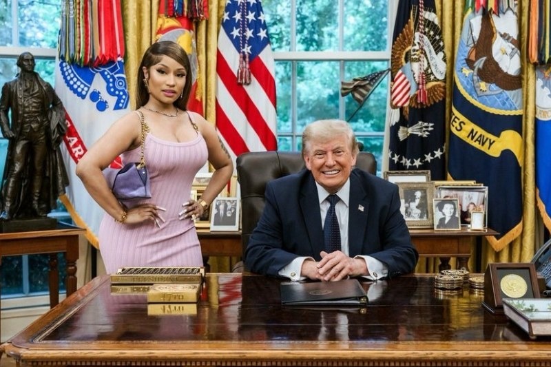 Nicki Minaj, who arrived in Michigan aboard Air Force One with Donald Trump and is expected to speak at his Port Huron midterm rally, has been jokingly touted as the next White House press secretary after Katie…