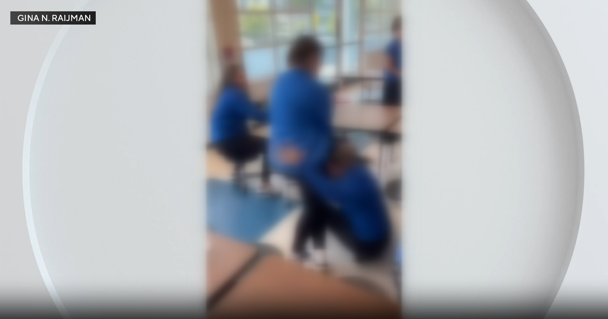 The cafeteria at Nautilus Middle School in Miami Beach, where the victim's mother has sued Miami-Dade County Public Schools after video of the attack spread widely online.