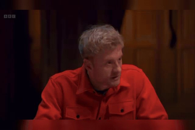 A clip shared on X of James Acaster's roundtable confession — the first time any contestant has self-outed in the show's history without a vote being called.