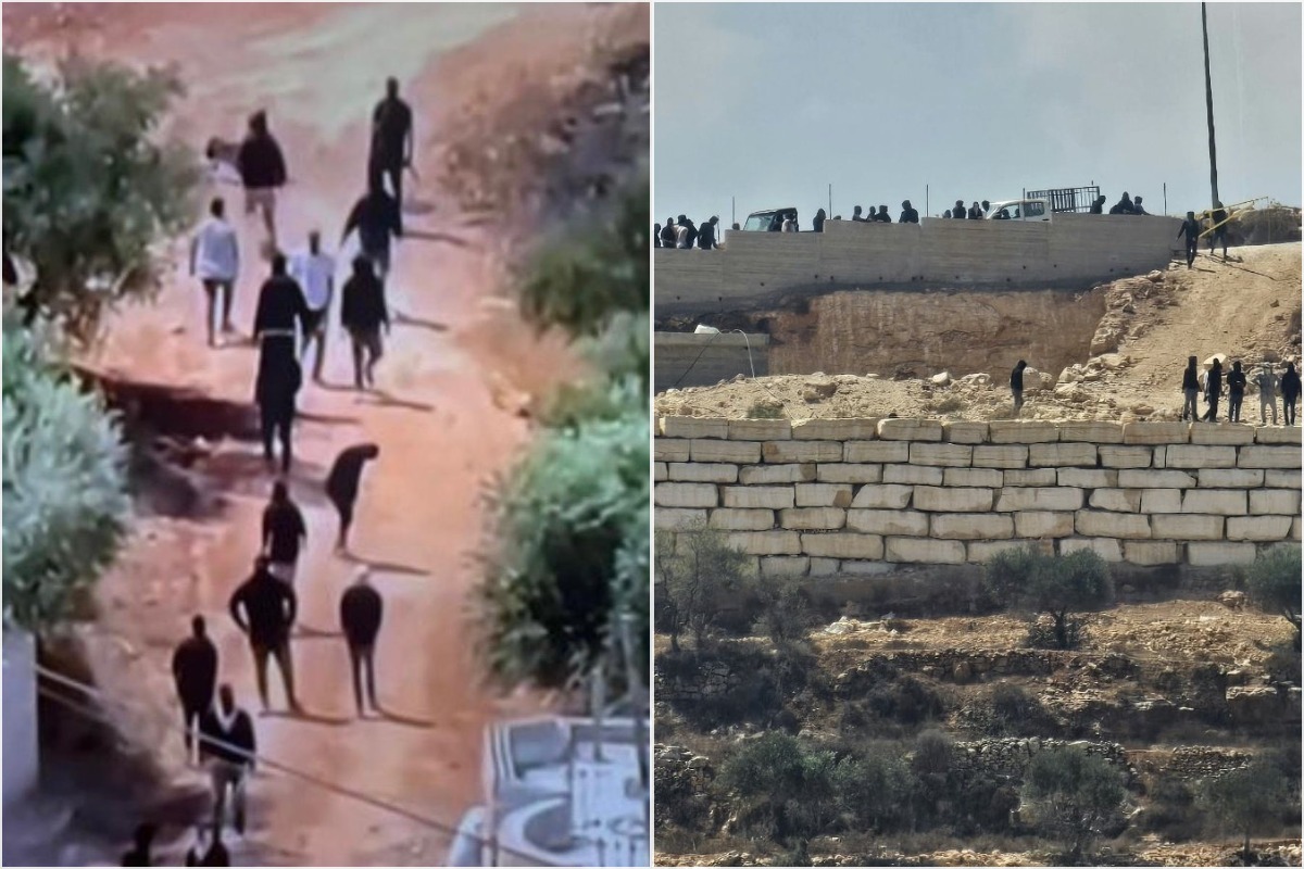 Extremist settlers forced their way into a Palestinian home in the West Bank village of Qusra, barricading themselves inside with the family still present.