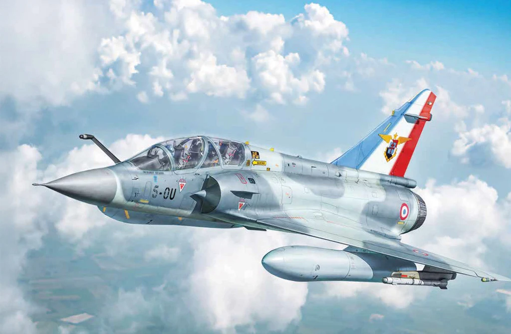 A Mirage 2000D like the jet that crashed in a fireball during a Tuesday night training mission near Nancy, killing one crew member while a second remains missing.