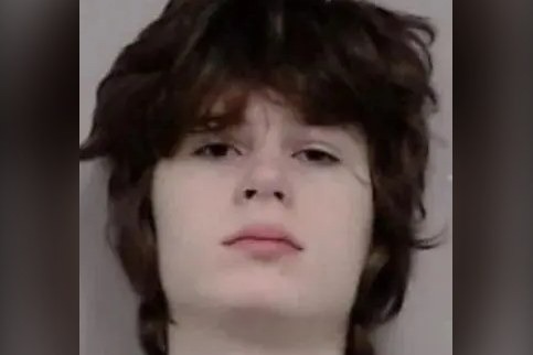 A police photo of Alexandros Paporakis, the teenager authorities described as a "sociopathic white supremacist" who allegedly left a written manifesto before attempting to open fire at a Hindu temple in the Chicago…