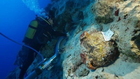 The wreck site off Kekova Island, Antalya — Prof Hakan Öniz of Akdeniz University, who led the expedition, called it "a time capsule at the bottom of the sea.