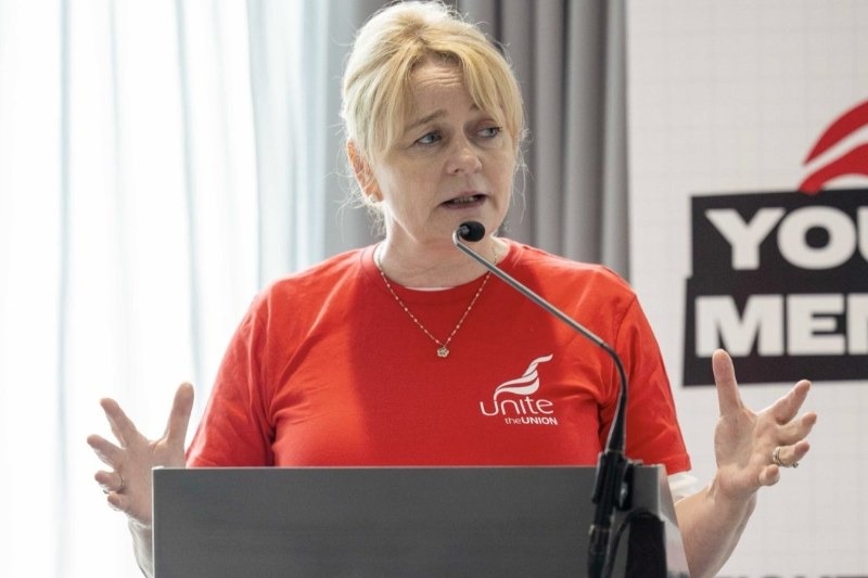 Sharon Graham, Unite's boss, who called it a "vindictive choice" for Glasgow Caledonian University to pursue job cuts while holding roughly £92.8 million in cash reserves.