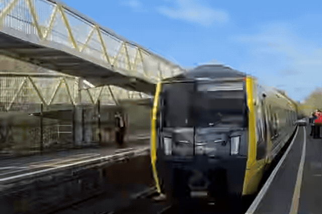 A Merseyrail train like those disrupted when Tyler Griffith triggered two service halts, impacting more than 20,000 passenger journeys at a cost of over £30,000.
