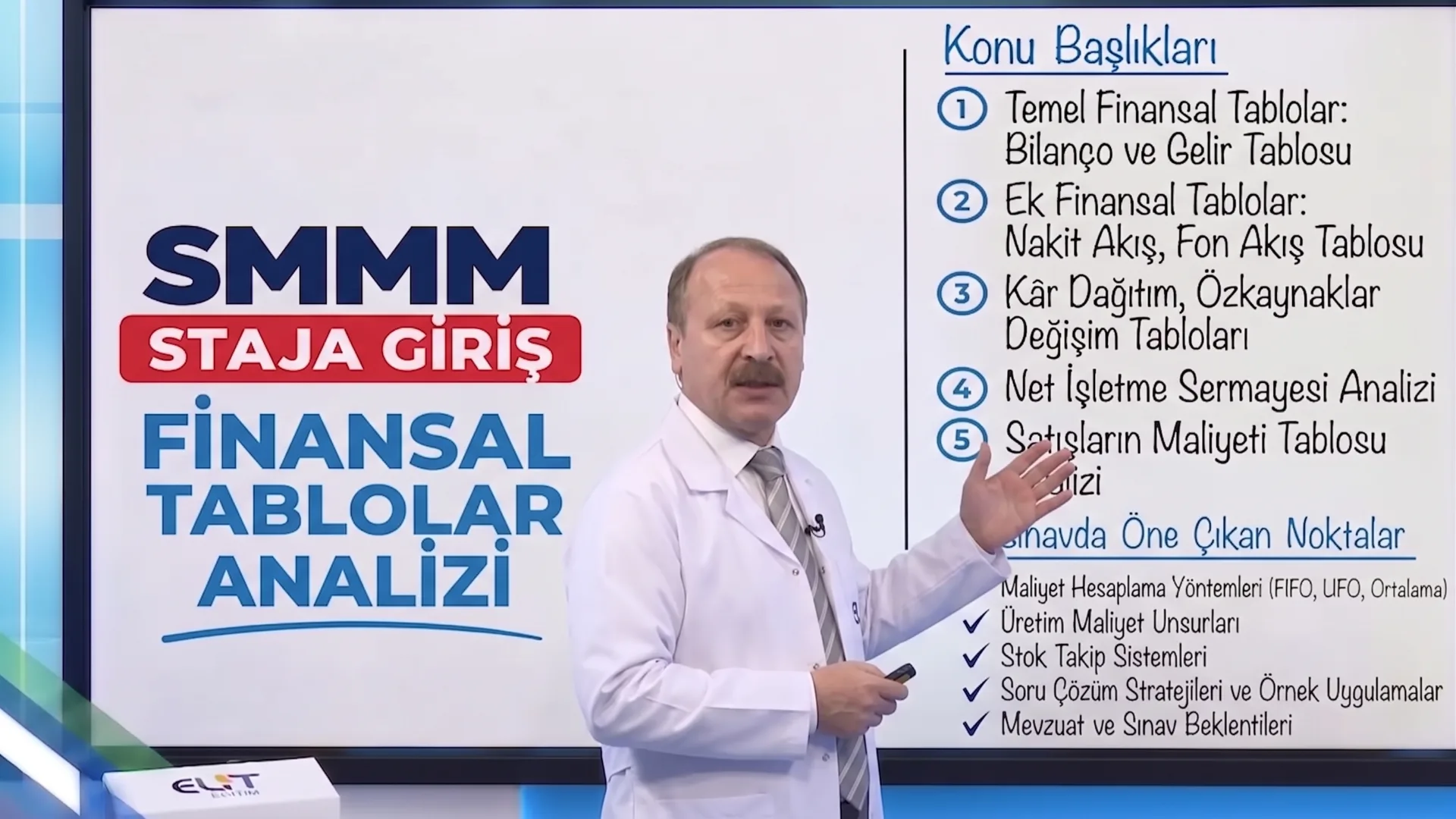 SMMM Staja Giriş Finansal Tablolar Analizi Eğitim Seti