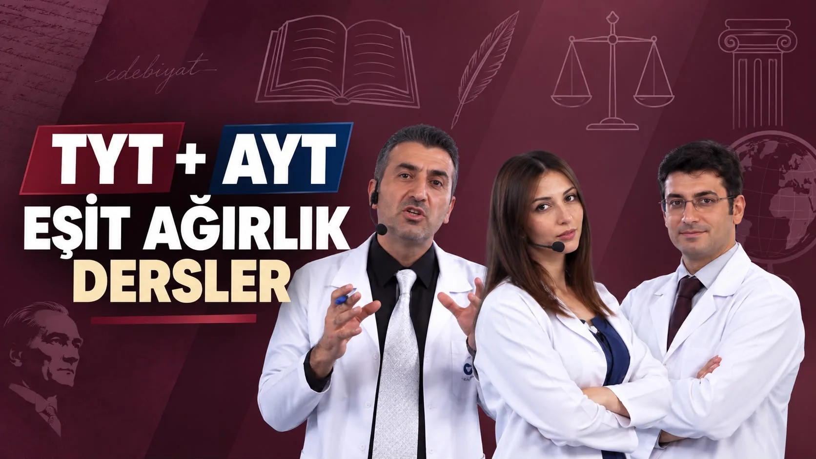 TYT+AYT Eşit Ağırlık Edebiyat-Coğrafya-Matematik-Tarih Eğitim Seti