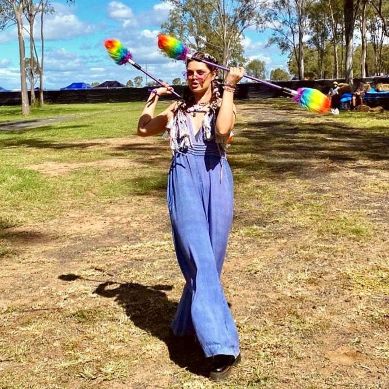 Dancing with Double Staff