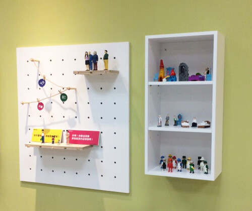 靈活運用教案互動區牆面，且可因應未來各種主題變化的展示設計。