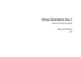 Moss Gardens (No.1) - Harp and Tenor Recorder