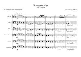 Chanson de Nuit by Edward Elgar for solo violoncello and string quintet or string orchestra