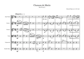 Chanson de Matin by Elgar arr. for solo violin and strings
