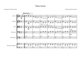 Valse Lente for string orchestra/5tet (French Morvan Traditional dance)