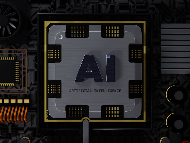chip, chipset, AI, artificial intelligence, microchip, technology, innovation, electronics, computer hardware, circuit board, integrated circuit, AI chip, machine learning, neural network, robotics, automation, computing, futuristic, tech, gadget, device, component, semiconductor, electronics component, digital, futuristic tech, AI technology, intelligent system, motherboard, computer, intel, AMD, Ryzen, Core, Apple M1, Apple M2, CPU, processor, computing platform, hardware component, tech innovation, IA, inteligencia artificial, microchip, tecnología, innovación, electrónica