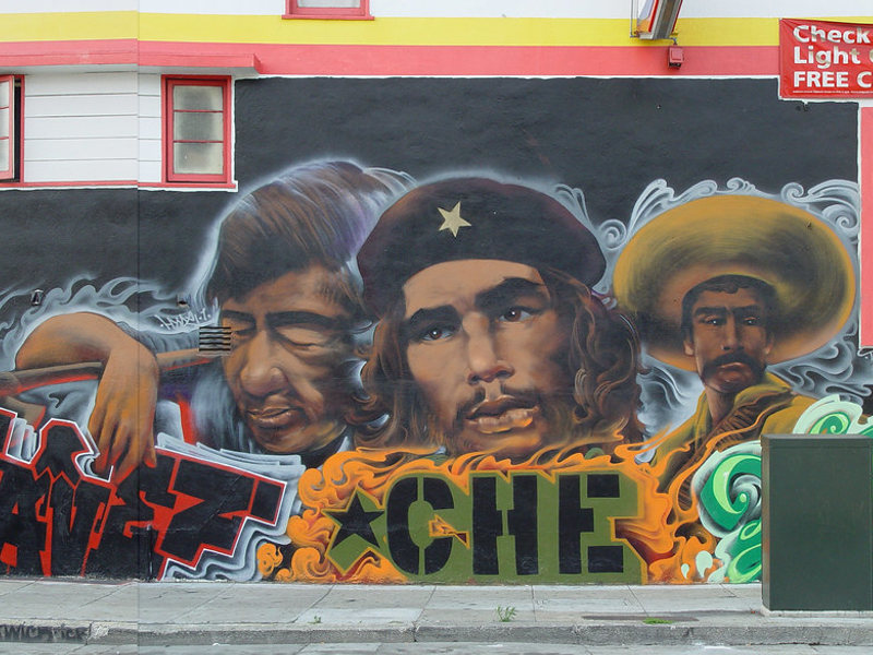 Mural: Che Guevara, Cesar Chavez, and Emiliano Zapata