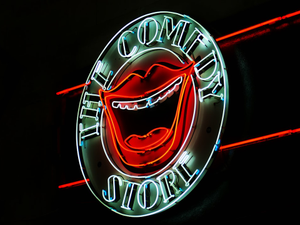 Comedy Store neon light in Soho, London