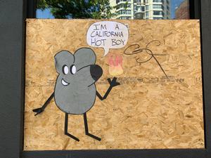 'I'm A California Hot Boy' on Fillmore Street at Geary Blvd., Fillmore District