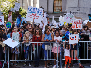 Activists young and old take a stand for climate change, climate action, and a better future. NYC September 2019