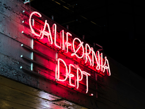 red California Dept. neon light signage