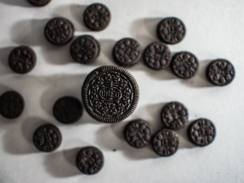 Oreo cookies in white background 