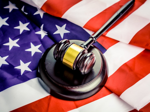 Judge gavel over american flag. More of my photos and videos Adobe Stock:http://bit.ly/3RqlciK More of my photos and videos Shutterstock: https://www.shutterstock.com/g/ALEKSANDRBERDYUGIN My email: bermix999@gmail.com
