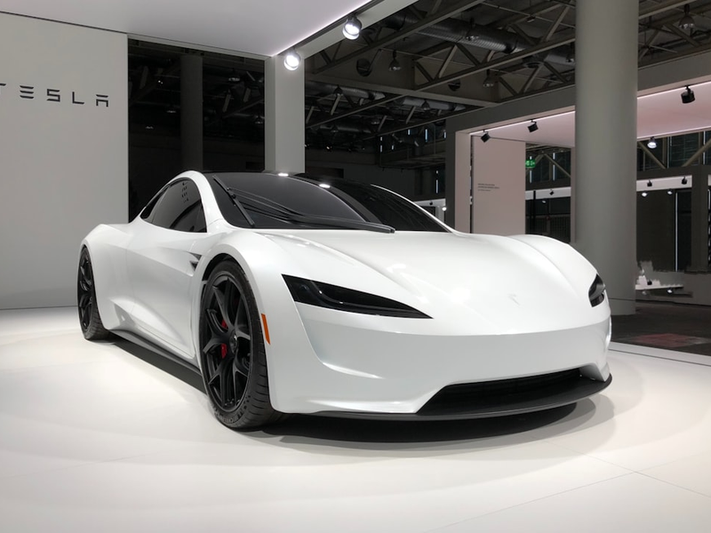 Tesla showing it's new Roadster at Grand Basel exhibition in Switzerland