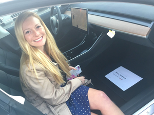 The first Tesla Model 3 Deliveries — Interior View