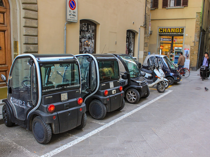 Electric vehicle in Florence, Italy