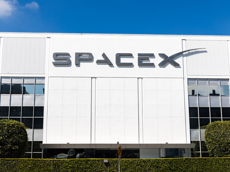Headquarters of SpaceX in Hawthorne, California, in March 2024.