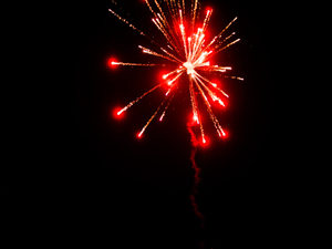 red and white fireworks display