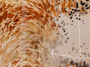 An artist’s illustration of artificial intelligence (AI). This image explores machine learning as a human-machine system, where AI has a symbiotic relationship with humans. It was created by Aurora Mititelu as part of the Visualising AI project launched by Google DeepMind.