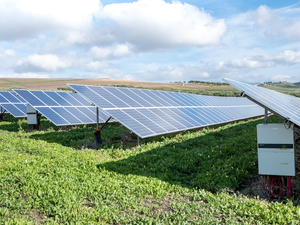 Photovoltaic PV plant ground mounted with string inverters