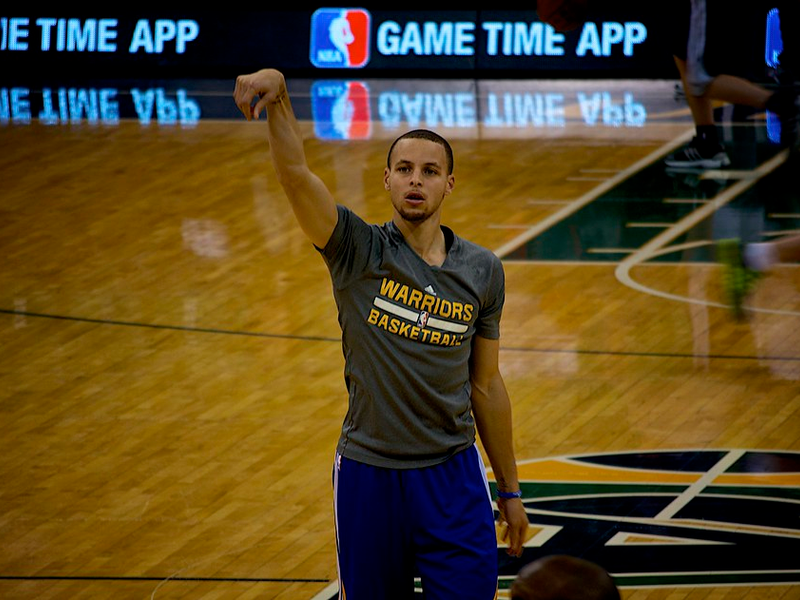 Steph Curry Warriors vs. Jazz @ Energy Solutions Arena Jan. 31 2014