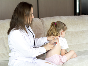 Doctor and patient on preventive examination. Medicine to children. More of my photos and videos Adobe Stock:http://bit.ly/3RqlciK More of my photos and videos Shutterstock: https://www.shutterstock.com/g/ALEKSANDRBERDYUGIN My email: bermix999@gmail.com