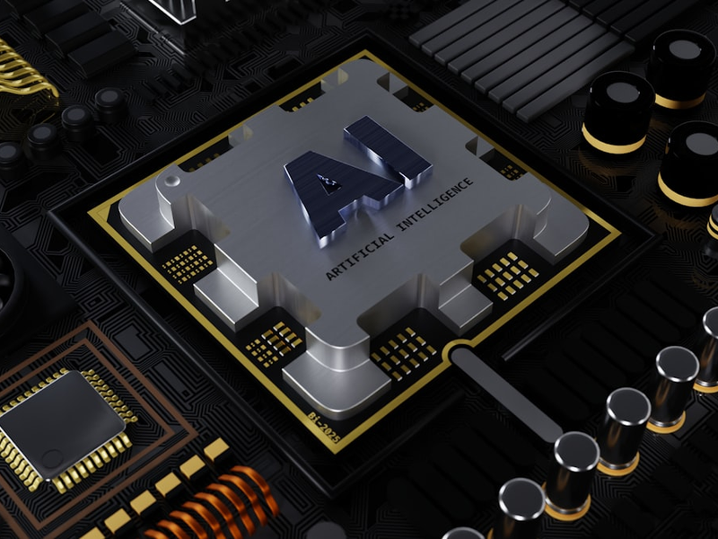 chip, chipset, AI, artificial intelligence, microchip, technology, innovation, electronics, computer hardware, circuit board, integrated circuit, AI chip, machine learning, neural network, robotics, automation, computing, futuristic, tech, gadget, device, component, semiconductor, electronics component, digital, futuristic tech, AI technology, intelligent system, motherboard, computer, intel, AMD, Ryzen, Core, Apple M1, Apple M2, CPU, processor, computing platform, hardware component, tech innovation, IA, inteligencia artificial, microchip, tecnología, innovación, electrónica