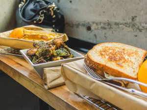 Whet on a day trip to San Francisco with my wife and we wanted some lunch so we looked up this awesome grill cheese spot that had the best, grilled maple sprouts I have ever eaten.