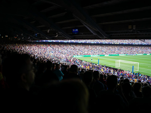 Football Spectators of Barcelona vs PSV Eindhoven