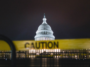Caution Tape at the United States Capitol in Washington D.C.