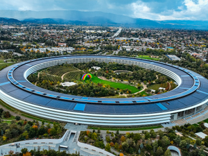 The Apple ring looks majestuous from above.