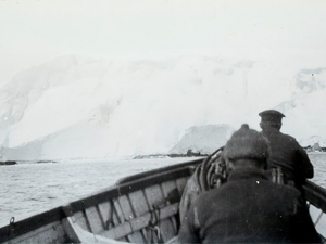 Lantern Slide - Motor Boat Party of Explorers, BANZARE Voyage 2, Antarctica, 1930-31 Photographer: Eric Douglas