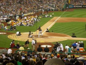 MLB Home Run Derby 2006 Pittsburgh - David Ortiz of Red Sox winding up to launch it
