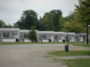 Row of identical Modular Homes